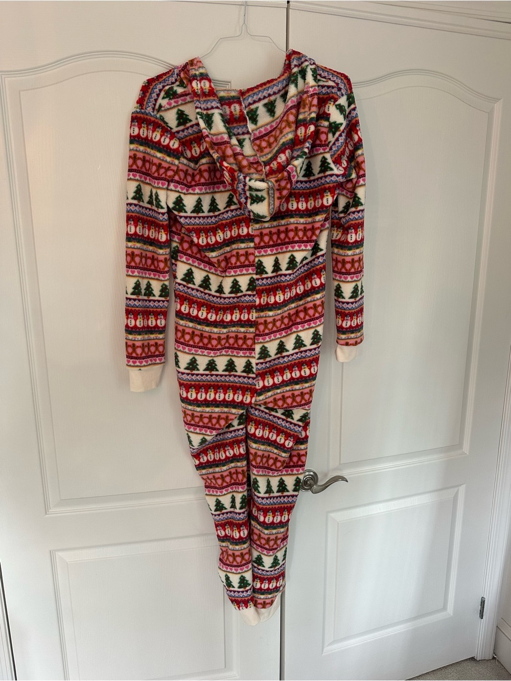 Forever 21 Multicolor Holiday Festive Fleece Zip-Up Onesie Size S - Picture 5 of 8